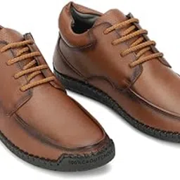 vobland Men's Shoes Synthetic Leather Lace-Up Moccasins Casual Loafers for Men-picture-16