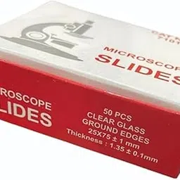 Rossify Microscope Glass Slides 25x75 mm (Pack of 50) – Premium Pre-Cleaned Transparent Slides with Smooth Edges – Durable Glass for Biology, Chemistry & Laboratory Use-picture-19