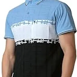boldspirit Men’s Colorblock Patterned Polo T-Shirt – Half Sleeve Slim Fit | Soft Cotton Blend | Stylish Casual Wear for Everyday Comfort-picture-51