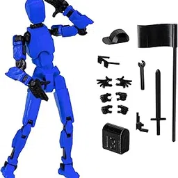 MyTinkly - Dummy 13 Action Figure – Articulated Tabletop Toy for Kids, Men & Women (Battle Blue)-picture-16