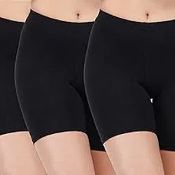 aj fashions Spandex Soft Cotton Lycra Black Cycling Shorts for Women's/Ladies/Girls, Free One Pair Transparent Bra Strap-picture-13