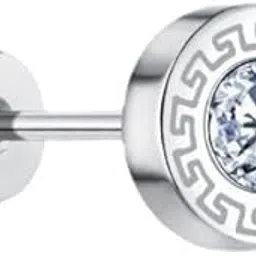 salty alpha Anti Tarnish Diamond Earrings for Men | Ear Studs for Man | Stylish Fashion Jewellery Accessories for Boys | Minimal Jewelry | Ideal for Gifting | Gift for Diwali, Christmas, Marriage, Birthday-picture-17