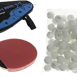 Short Handle Table Tennis Paddle Bat with Cover Plus 50 Pieces 3 Star Balls|Sporting Goods|Indoor Games|Table Tennis, Ping Pong|Paddles-picture-17