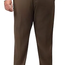 hardsoda by The Indian Garage Co Men Plus Size Regular Fit Self Design Mid-Rise Stretchable Trousers-picture-11