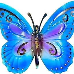 STYLEHEAVEN Metal Butterfly Wall Decor Wall Art Sculpture for Bedroom Centerpiece Office Blue-picture-36