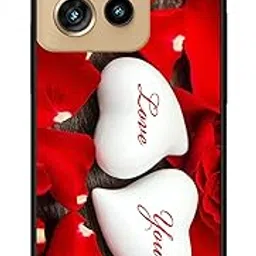 NDCOM for Motorola Moto Edge 50 NEO Back Cover Love You Red Rose Printed Metal Case-picture-31
