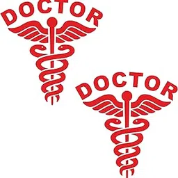 Red Doctor Car Decal Sticker Doctor Logo Sticker for Car and Bike Reflective and Water Proof (Size3.5 by 4 Inch) Pack of 2-picture-53