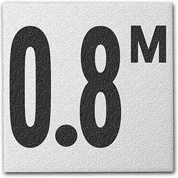 Ceramic Swimming Pool Deck Depth Marker " 0.8 M " Abrasive Non-Slip Finish, 4 inch Font-image-76