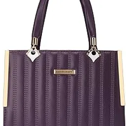 Handheld Tote Bag | Elegant Lavender PU Leather Handbag with Dual Handles | Spacious & Stylish Shoulder Purse for Office, Casual & Party Use"-picture-23