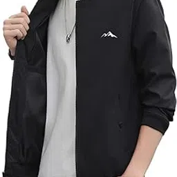 glasgo Men's Casual Bomber Jacket ||Lightweight Zip-Up, Modern Fit, Versatile Winter Warm Stylish - Fall Outerwear || GJ-2-SOLID-$-picture-37