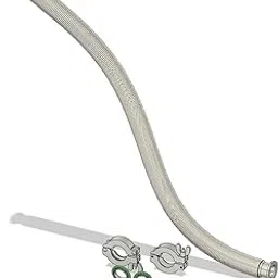 bmotiontech ISO-KF KF25 Corrugated Flexible Bellow Hose Set with 2X Aluminum clamp / 2X SS Centering Ring / 2X FKM O-Ring (8 feet KF25)-picture-24