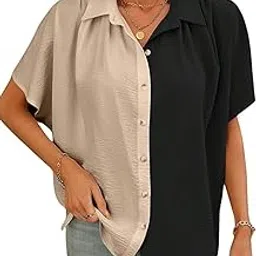 greciilooks Oversized Shirt for Women – Korean Casual Short Sleeve Loose Fit Top | Plus Size Summer Wear for Girls & Women (Available in Plus Size and Combo Pack of 2)-picture-18