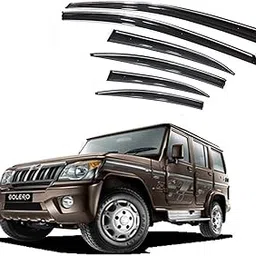 Chromeline Silverline Door Visor Wind Deflector Compatibler Mahindra Bolero SLX Set of 6 Pieces-picture-43