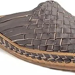Men’s Terracotta Leather (TC) Handmade Mules Flats | Soft & Comfortable Leather Woven Mules Fashion Slip-Ons Brandy Casual Slides for Indoor/Outdoor (Brown)-image-56