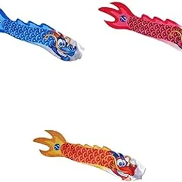 VELURA 3Pcs Chinese Dragon Flag Outdoor Windsock Carp Streamer Hanging Decor|3 Pieces Of Chinese Dragon Windsocks (1Pc Of Each Color)| Windmills & Wind Spinners| Yard, Garden & Outdoor Living-picture-15