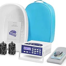 veicomtech Ionic Detox Foot Bath - Detox Foot Spa, Ionic Foot Bath Detox Machine Chi Cleanse with Tub, Wrist Strap, Far Infrared Waist Belt, 2 Arrays, Blue Bag-picture-39