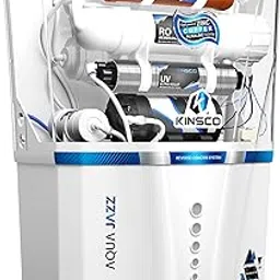 Kinsco Aqua Jazz ISI Copper Alkaline RO Water Purifier | RO + UV + UF + TDS + Copper Technology | Auto Start/Stop | 15L Tank Capacity | White-picture-13