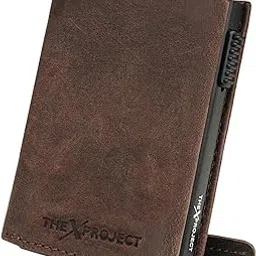 Vaulton Trifold Wallet | Premium Genuine Leather | Aluminium Cardholder | Side Slide Pop-Up Card Ejector | Carry Up to 6 Cards and 1 Slot for Carrying Cash & Folded Bills (Brown)-image-3