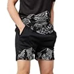 Chrome & Coral Men's Graphic Printed T-Shirt & Shorts Combo Lightweight Casual Activewear for Gym, Travel & Streetwear Tracksuit-picture-11