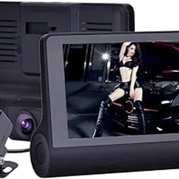Drumstone (𝐒𝐩𝐞𝐜𝐢𝐚𝐥 𝟏𝟓 𝐘𝐞𝐚𝐫𝐬 𝐖𝐚𝐫𝐫𝐚𝐧𝐭𝐲) 3-Channel Dash Cam 1080P Front Inside Rear, Night Vision, G-Sensor, Loop Recording, Motion Detection, Parking Monitor, Wide-Angle-image-6