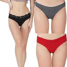 thread sutra Women?s Premium Cotton Panties | Antimicrobial & Breathable | Everyday Comfort with Amazing Fit | Soft Fabric Innerwear for All-Day Freshness & Hygiene | Bikini | Pack of 3 | Multicolour-picture-19