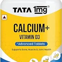 Tata 1mg Calcium + Vitamin D3, Zinc, Magnesium and Alfalfa Tablet Help In Joint Support, Bones Health, Energy Support for Men & Women (Pack of 120 Tablets)-image-53