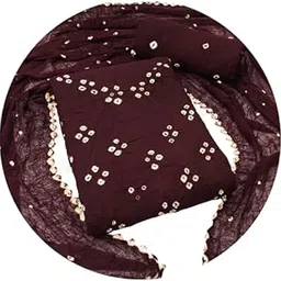 takshvi Women's Pure Cotton Bandhani/Bandhej Un-Stitched Fabric for Dress Material, Salwar Suit, Kurti-picture-11