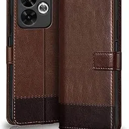 TheGiftKart Flip Back Cover Case for Mi Redmi 13 5G / Poco M6 Plus | Dual-Color Leather Finish | Inbuilt Stand & Pockets | Wallet Flip Back Case Cover for Redmi 13 (Faux Leather, Brown & Coffee)-picture-29