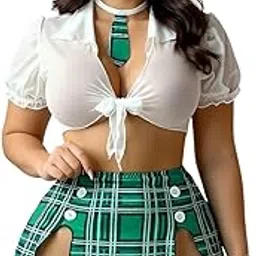 luxzii - a touch of luxury Women’s Babydoll Dress Sexy Transparent Top with Mini Skirt, Tie, Stockings and G-String Romantic Bedroom Outfit Honeymoon Wear for Women-picture-51