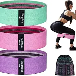 Resistance for Working Out, 3 Levels Exercise Bands Workout Bands Set for Women Men, Hip Legs Booty Bands for Home Fitness, Gym, Yoga, Pilates (Assorted)-picture-26