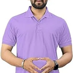 Men's Solid Polo Neck T-Shirt-picture-18