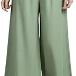 Soft Breathable Viscose Rayon Flared Palazzo Pant for Women Relaxed Fit Wide Leg Straight Plazzo Casual Ethnic Wear-image-20