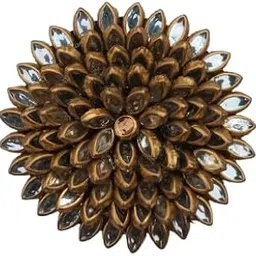 dress to match Charming Stylish Kundan Hair Clip Center Glass White-picture-53