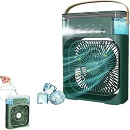 Drumstone (𝐒𝐩𝐞𝐜𝐢𝐚𝐥 𝟏𝟓 𝐘𝐞𝐚𝐫𝐬 𝐖𝐚𝐫𝐫𝐚𝐧𝐭𝐲) 3-in-1 USB Mini Air Cooler Fan with Ice Mist, Humidifier & 7 LED Lights, Portable Personal AC with 3 Speeds, Timer & Adjustable Airflow,-image-44