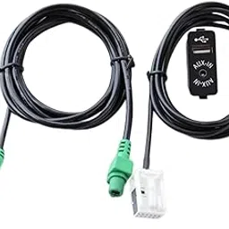 UJEAVETTE USB AUX Switch and Cable Harness 150cm for B.M.W E60 F01 E61-image-78