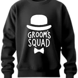 Groom Squad Bachelor Party Sweatshirt, Black Cotton Blend, 320gsm Brushed Loopknit, S-XXL, Ultra Soft Pre-Shrunk Unisex Wedding Party Apparel-image-41