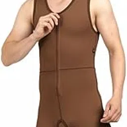 Post-Liposuction Bodysuit for Men up to Mid-Thigh | Sleeveless | | Cotton | Moderate Compression | Shapewear for Body Contouring, Swelling Control & Post-Surgical Support || image 1