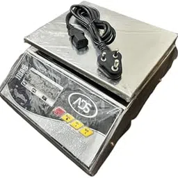 ADS Heavy-Duty Commercial Digital Weighing Scale, Metal Body, Stainless Steel Platform, Grey, LED Display, 20kg Capacity, ISO Certified, AC Powered-picture-17