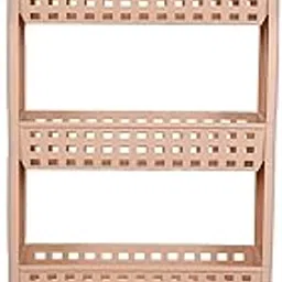 Cutting EDGE Slim Shelf Rack Classic Smart Storage Organizer Multipurpose and Easy-to-Move Slide Out Shelf Rack Trolley with Wheels (Set of 5- Beige)-picture-39