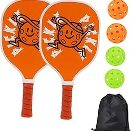 Creations Kids Pickleball Paddles Rackets for Children Wooden Cute Pickleball Racquets Style D-picture-49