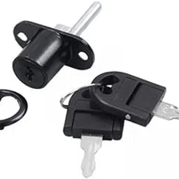 THE STYLE SUTRA 2xCabinet Push Plunger Lock Cabinet Plunger Lock for Sliding Door Cabinet Desk 19mm Black-picture-10