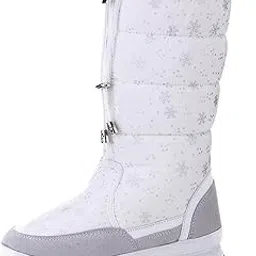 little surprise box unwrap a happy story Little Surprise Box Black and Silver Snowflake Women Winter Snowboots-picture-33