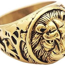 lyla Vintage Gold Lion Ring Stainless Steel Lion Head Rings Punk Gothic Size 7-picture-20