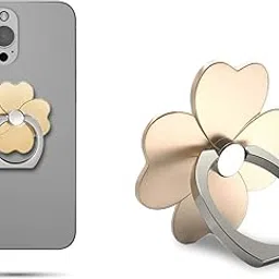 Regor Finger Grip & Mobile Holder | Mobile Stand | Cell Phone Grip Holder for Hand & Mobile Back Holder Grip | Selfie Holder & Works as iPhone Stand & Android Phone Stand for Desk – Leaf Gold-picture-22