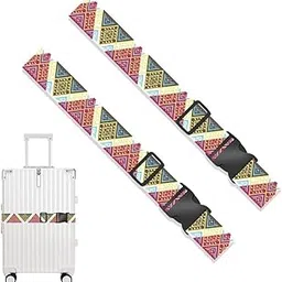 YelaJoy Extra Long Adjustable Luggage Straps 2-Pack - Heavy Duty Nylon Suitcase Belt with Anti-Theft Buckle, Fluorescent Travel Straps for Airports-picture-36