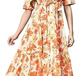 stylum Women's Floral Printed Cotton Flared Dress-picture-20