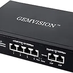 GEM Vision 4 Channel 4-Port PoE Switch with 2 Uplink Ports | 10/100 Mbps Fast Ethernet | 30W Max Output per Port | Ai Smart Monitoring | Plug & Play Network Switch for CCTV & IP Cameras (4 Port)-picture-19