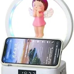 Mabron (𝐒𝐞𝐩𝐭𝐞𝐦𝐛𝐞𝐫 𝐒𝐩𝐞𝐜𝐢𝐚𝐥 𝟏𝟓 𝐲𝐞𝐚𝐫𝐬 𝐰𝐚𝐫𝐫𝐚𝐧𝐭𝐲) The Love Angel Magnetic Levitation Bluetooth Speaker Featuring RGB Light Effects, Mobile Phone Holder Etc.-picture-18