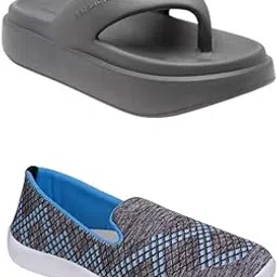 Extra Soft Classic Casual wear with Flexibility Technology Flats Combo for Women's/Girl's(6110+1544)()-image-99