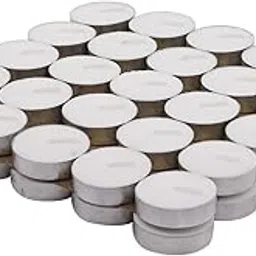 Mkd2 Rise Wax Tea Light Candle (White, Set of 50) Smokeless Candles-picture-23